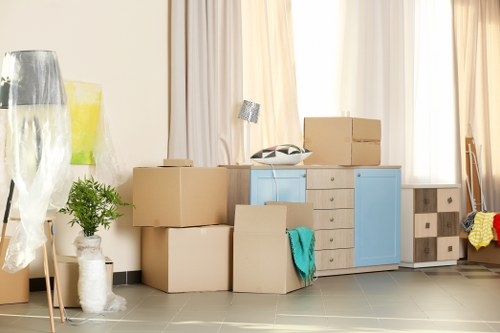 Moving truck ready for a house relocation in Epsom