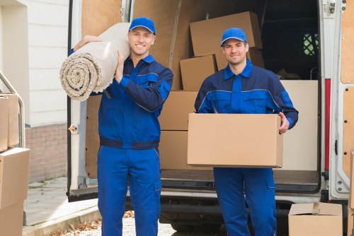 Office relocation team coordinating access and loading for an Epsom premises move