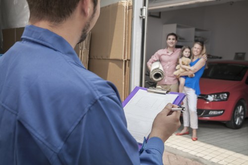 Loading sofas, beds, and other furniture for collection in Epsom