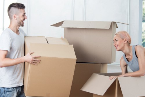 House move unloading and setup at a new Epsom property